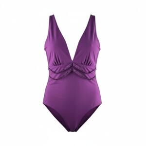 Amoressa Romancing The Stone Lupita One Piece Swimsuit Purple Size 14